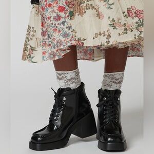 NEW☄️Vagabond Shoemakers Brooke Lace-Up Square Toe Ankle Boot, Black Size 8|38